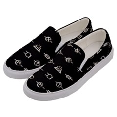 Electrical Symbols Callgraphy Short Run Inverted Men s Canvas Slip Ons