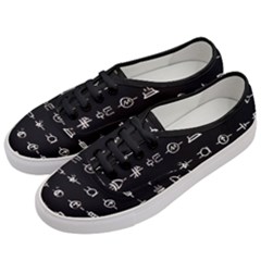 Electrical Symbols Callgraphy Short Run Inverted Women s Classic Low Top Sneakers