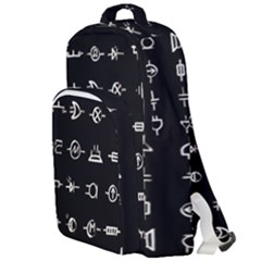 Electrical Symbols Callgraphy Short Run Inverted Double Compartment Backpack by WetdryvacsLair