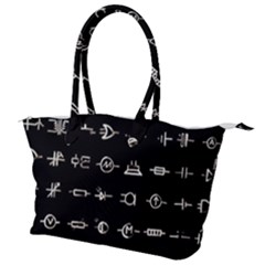 Electrical Symbols Callgraphy Short Run Inverted Canvas Shoulder Bag by WetdryvacsLair