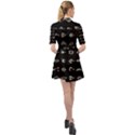 Electrical Symbols Callgraphy Short Run Inverted Belted Shirt Dress View2