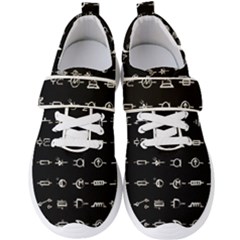 Electrical Symbols Callgraphy Short Run Inverted Men s Velcro Strap Shoes