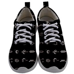 Electrical Symbols Callgraphy Short Run Inverted Mens Athletic Shoes