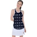 Electrical Symbols Callgraphy Short Run Inverted Racer Back Mesh Tank Top View1