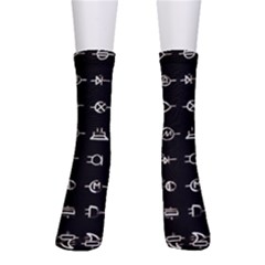 Electrical Symbols Callgraphy Short Run Inverted Men s Crew Socks