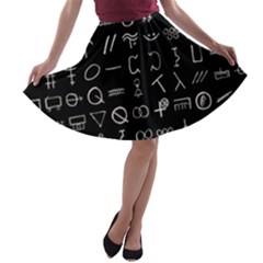 Hobo Signs Collected Inverted A-line Skater Skirt by WetdryvacsLair