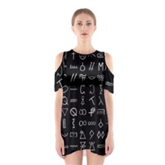 Hobo Signs Collected Inverted Shoulder Cutout One Piece Dress by WetdryvacsLair