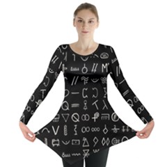 Hobo Signs Collected Inverted Long Sleeve Tunic  by WetdryvacsLair