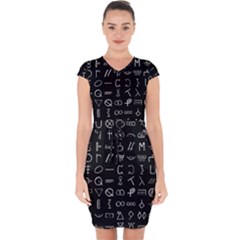 Hobo Signs Collected Inverted Capsleeve Drawstring Dress  by WetdryvacsLair