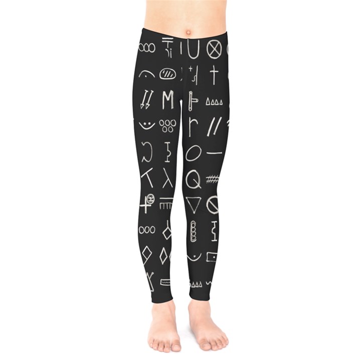 Hobo Signs Collected Inverted Kids  Leggings