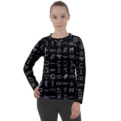 Hobo Signs Collected Inverted Women s Long Sleeve Raglan Tee