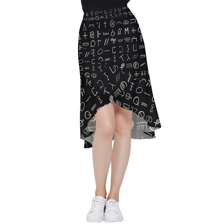 Hobo Signs Collected Inverted Frill Hi Low Chiffon Skirt