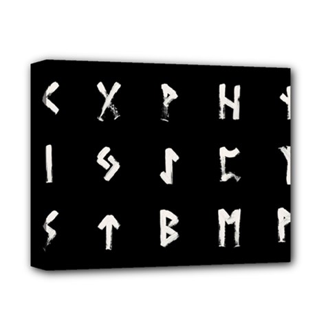 Elder Futhark Rune Set Collected Inverted Deluxe Canvas 14  X 11  (stretched) by WetdryvacsLair