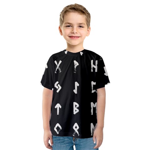 Elder Futhark Rune Set Collected Inverted Kids  Sport Mesh Tee by WetdryvacsLair