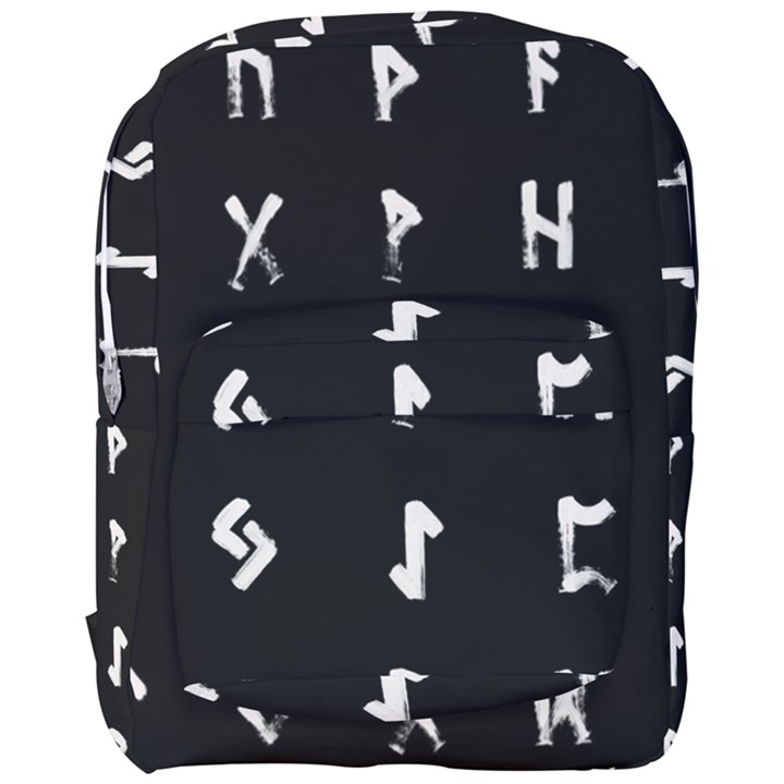 Elder Futhark Rune Set Collected Inverted Full Print Backpack