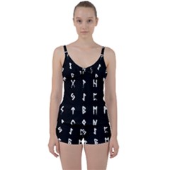 Elder Futhark Rune Set Collected Inverted Tie Front Two Piece Tankini