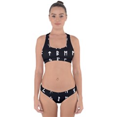 Elder Futhark Rune Set Collected Inverted Cross Back Hipster Bikini Set