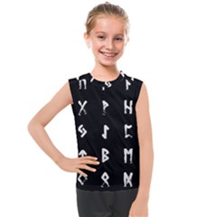 Elder Futhark Rune Set Collected Inverted Kids  Mesh Tank Top by WetdryvacsLair