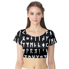 Complete Dalecarlian Rune Set Inverted Short Sleeve Crop Top by WetdryvacsLair