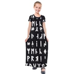 Complete Dalecarlian Rune Set Inverted Kids  Short Sleeve Maxi Dress by WetdryvacsLair