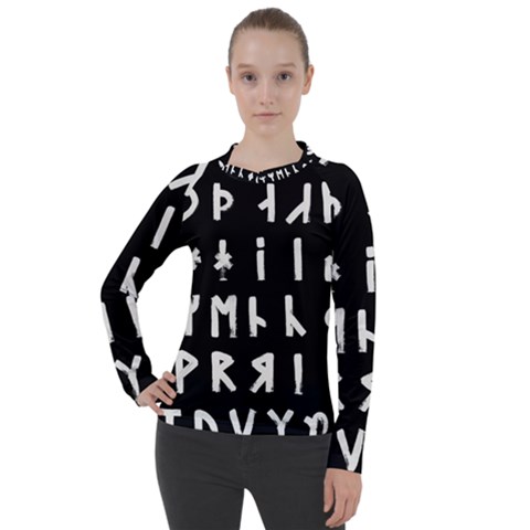 Complete Dalecarlian Rune Set Inverted Women s Pique Long Sleeve Tee by WetdryvacsLair