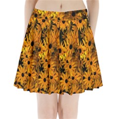 Rudbeckias  Pleated Mini Skirt by Sobalvarro