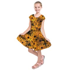 Rudbeckias  Kids  Short Sleeve Dress by Sobalvarro