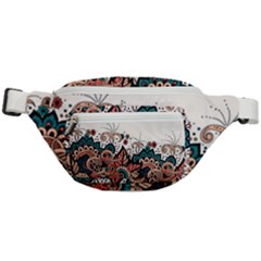 Orange Baatik Print Fanny Pack by designsbymallika