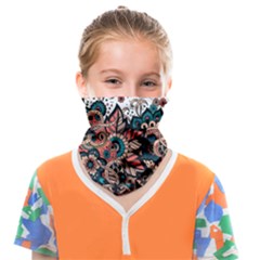 Orange Baatik Print Face Covering Bandana (kids)