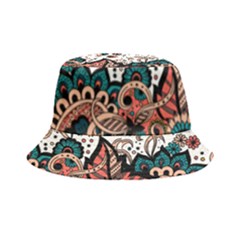 Orange Baatik Print Bucket Hat by designsbymallika