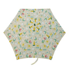 Ships Pattern Love Mini Folding Umbrellas by designsbymallika