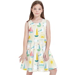 Ships Pattern Love Kids  Skater Dress