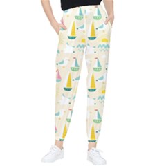 Ships Pattern Love Tapered Pants