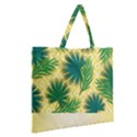 Yellow Tropical Pattern Zipper Large Tote Bag View2