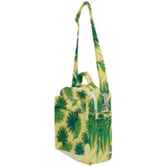 Yellow Tropical Pattern Crossbody Day Bag by designsbymallika