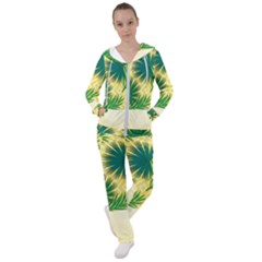 Yellow Tropical Pattern Women s Tracksuit by designsbymallika