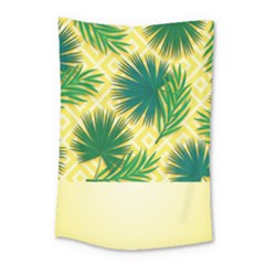 Yellow Tropical Pattern Small Tapestry by designsbymallika