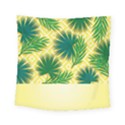 Yellow Tropical Pattern Square Tapestry (Small) View1