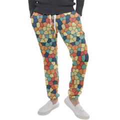 Mosaic Print Yellow Men s Jogger Sweatpants by designsbymallika