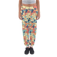 Mosaic Print Yellow Women s Jogger Sweatpants by designsbymallika