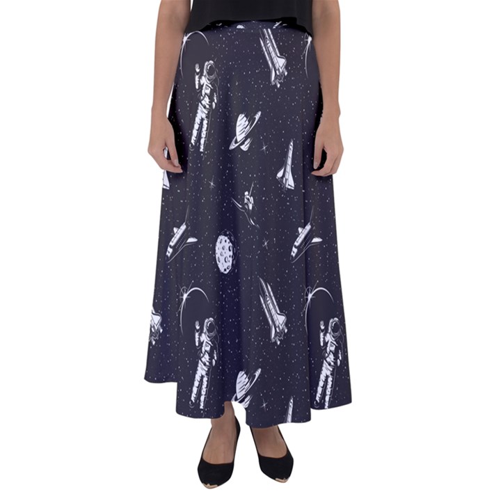 Space Love Flared Maxi Skirt