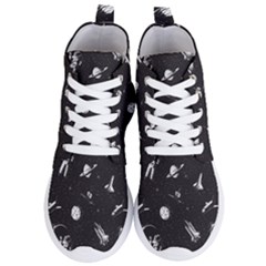 Space Love Women s Lightweight High Top Sneakers by designsbymallika