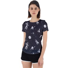 Space Love Back Cut Out Sport Tee by designsbymallika