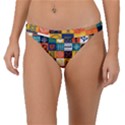 Tribal Love Pattern Band Bikini Bottom View1