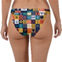 Tribal Love Pattern Band Bikini Bottom View2