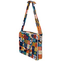 Tribal Love Pattern Cross Body Office Bag by designsbymallika