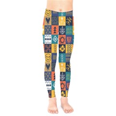 Tribal Love Pattern Kids  Leggings by designsbymallika