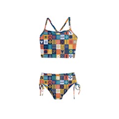 Tribal Love Pattern Girls  Tankini Swimsuit by designsbymallika