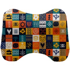 Tribal Love Pattern Head Support Cushion by designsbymallika