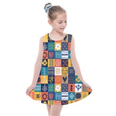 Tribal Love Pattern Kids  Summer Dress by designsbymallika